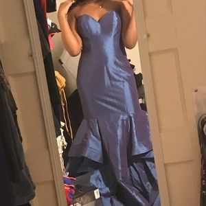 Blue shaded prom dress
